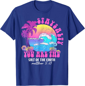 Summer Beach Be Salty Stay Lit Matthew 5:13-14 Women T-Shirt - T-Shirt | Royal