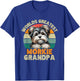 Worlds Greatest Morkie Dog Grandpa Funny Retro Dogs Owner T-Shirt - T-Shirt | Royal