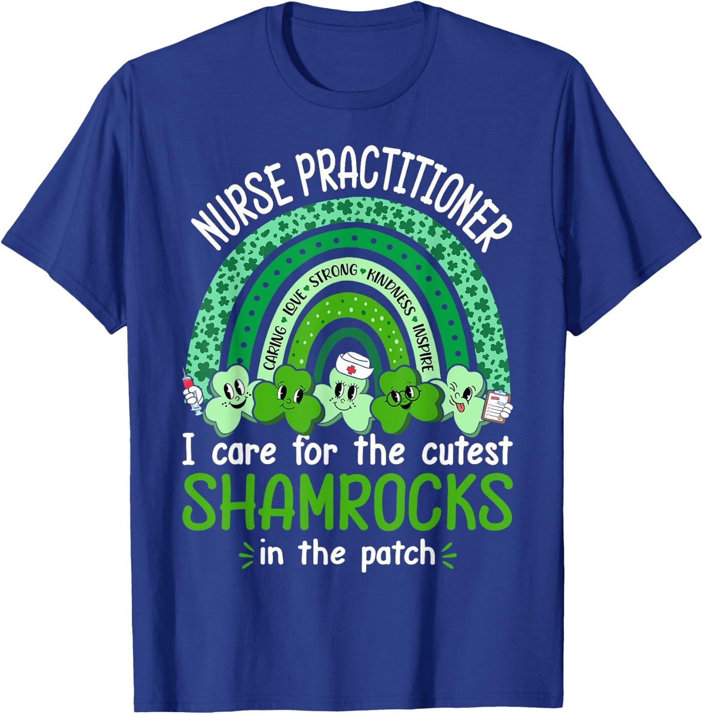 Nurse Practitioner Cutest Shamrocks Nurse St Patricks Day T-Shirt - T-Shirt | Royal