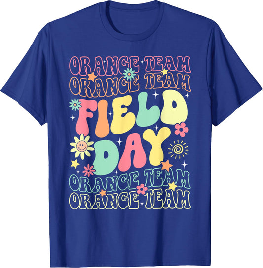 Field Day Orange Team Color War Camp Team Game Competition T-Shirt - T-Shirt | Royal