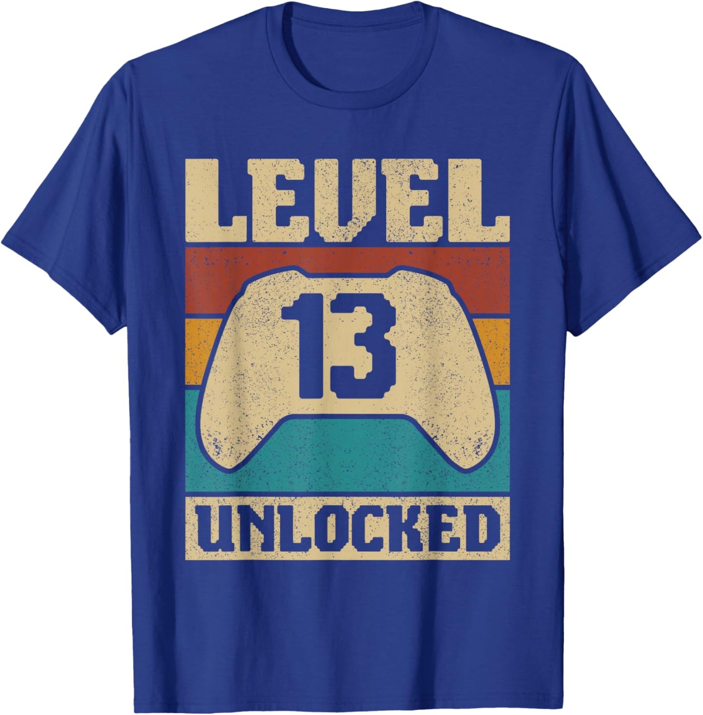 Level 13 Unlocked 13 Year Old Girl Boy Outfit 13th Birthday T-Shirt - T-Shirt | Royal