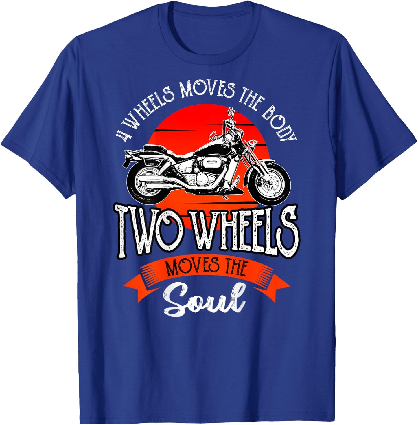 Biker Gear Motorcycle Gifts Image On Back Of Shirt T-Shirt - T-Shirt | Royal