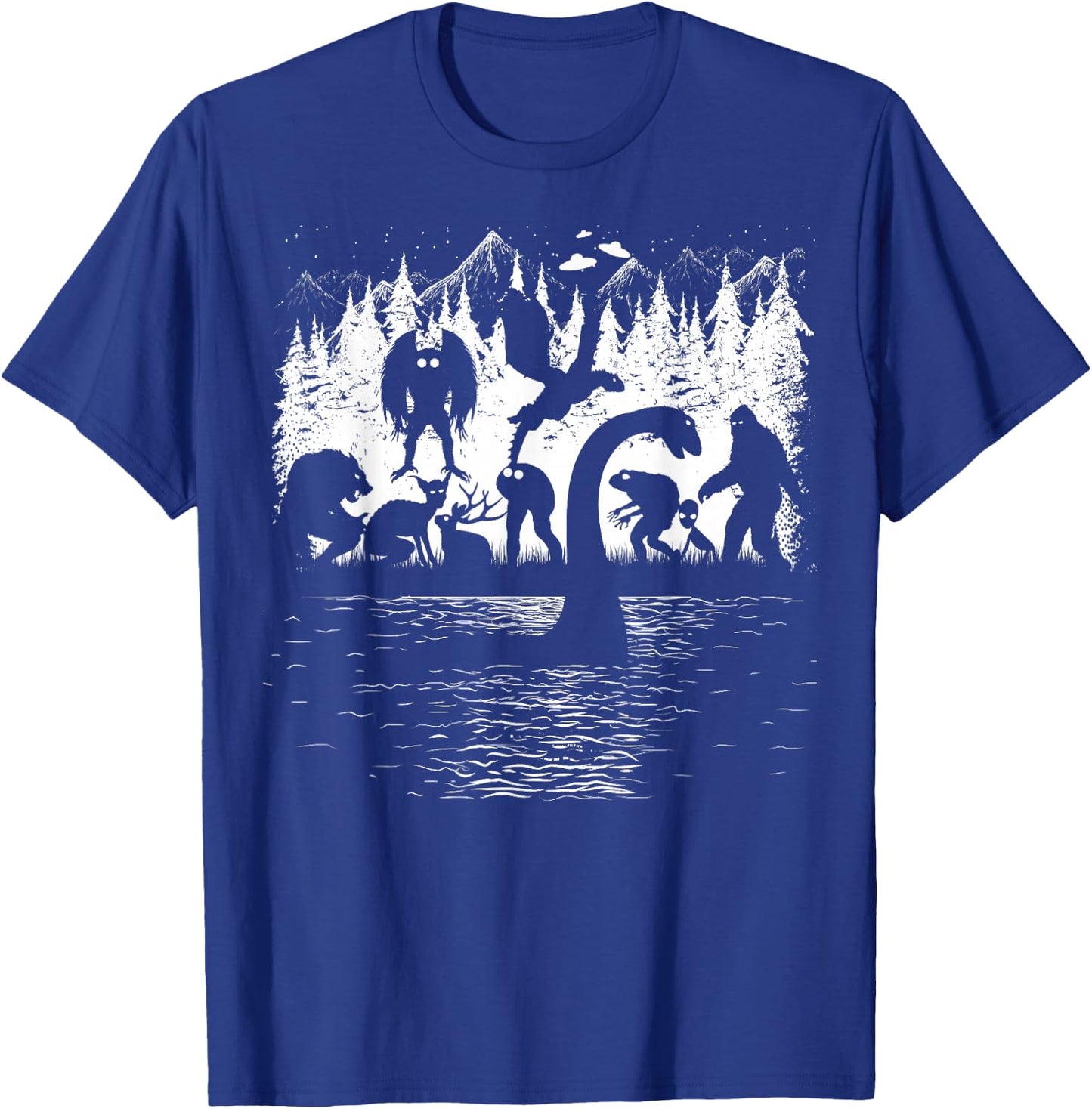 Bigfoot Loch Ness Monster Mothman Alien Others Funny Cryptid T-Shirt - T-Shirt | Royal