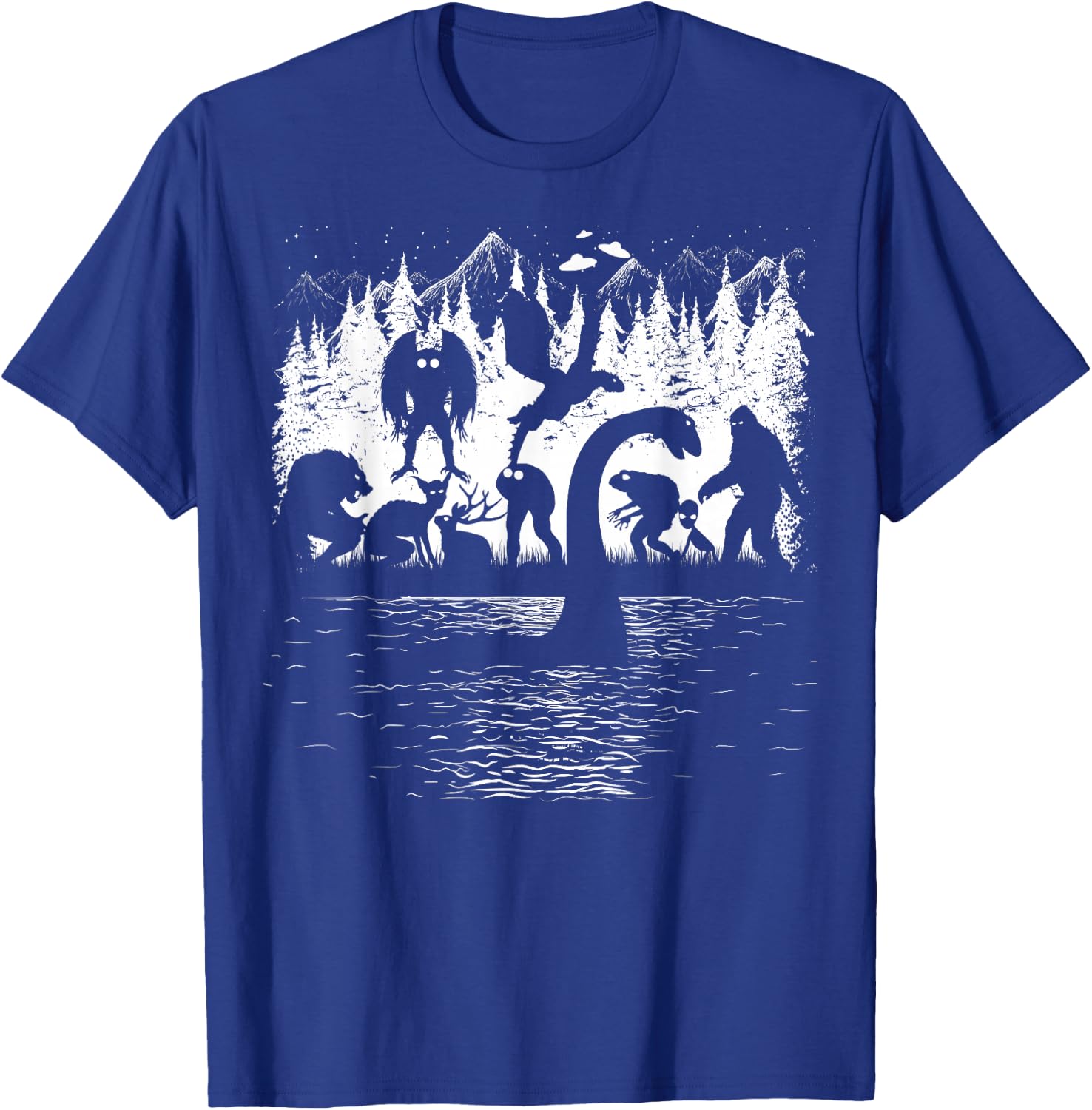 Bigfoot Loch Ness Monster Mothman Alien Others Funny Cryptid T-Shirt - T-Shirt | Royal