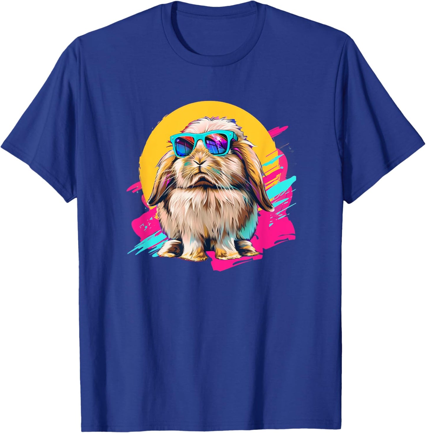 Retro Vintage 80s Mini Holland Lop Bunny Rabbit Lover T-Shirt - T-Shirt | Royal