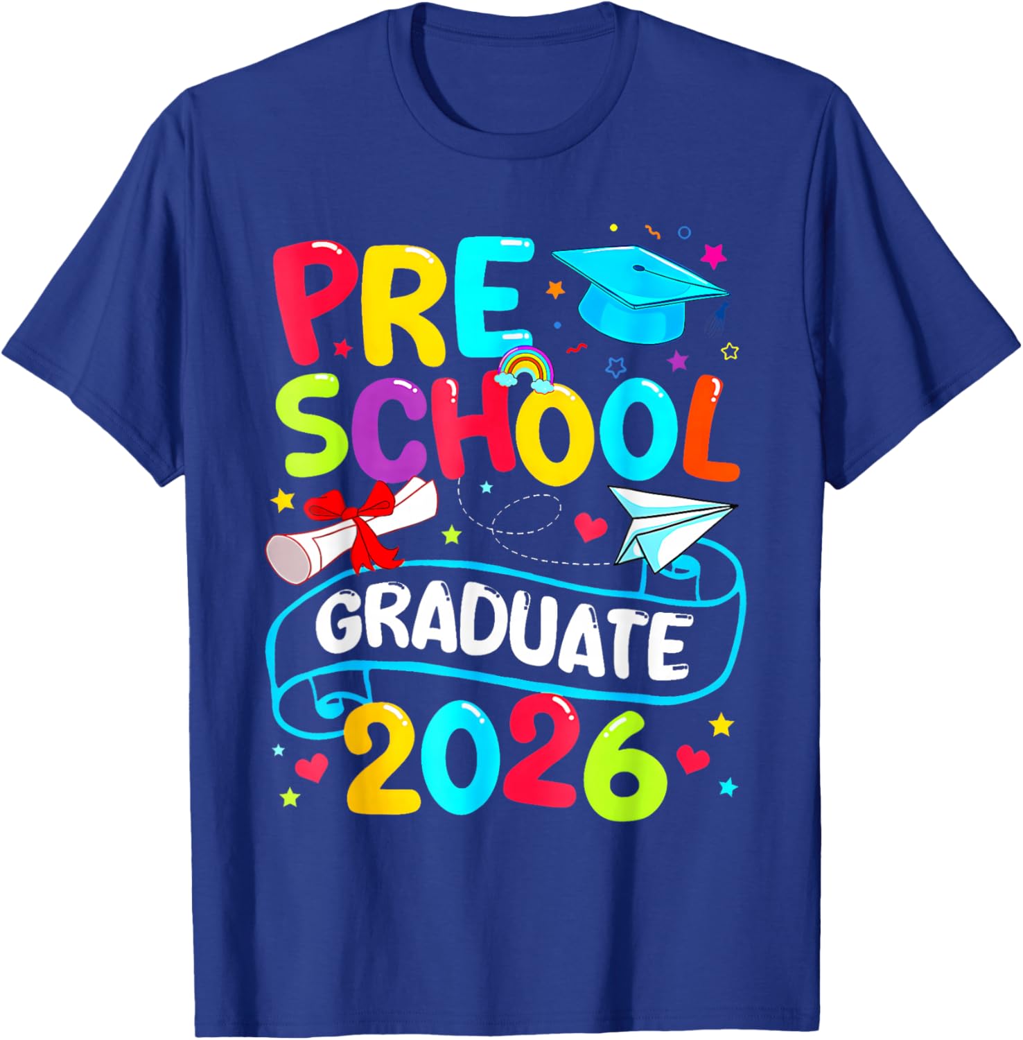 Preschool Graduate 2026 Pre-K Grad Funny School Graduation T-Shirt - T-Shirt | Royal