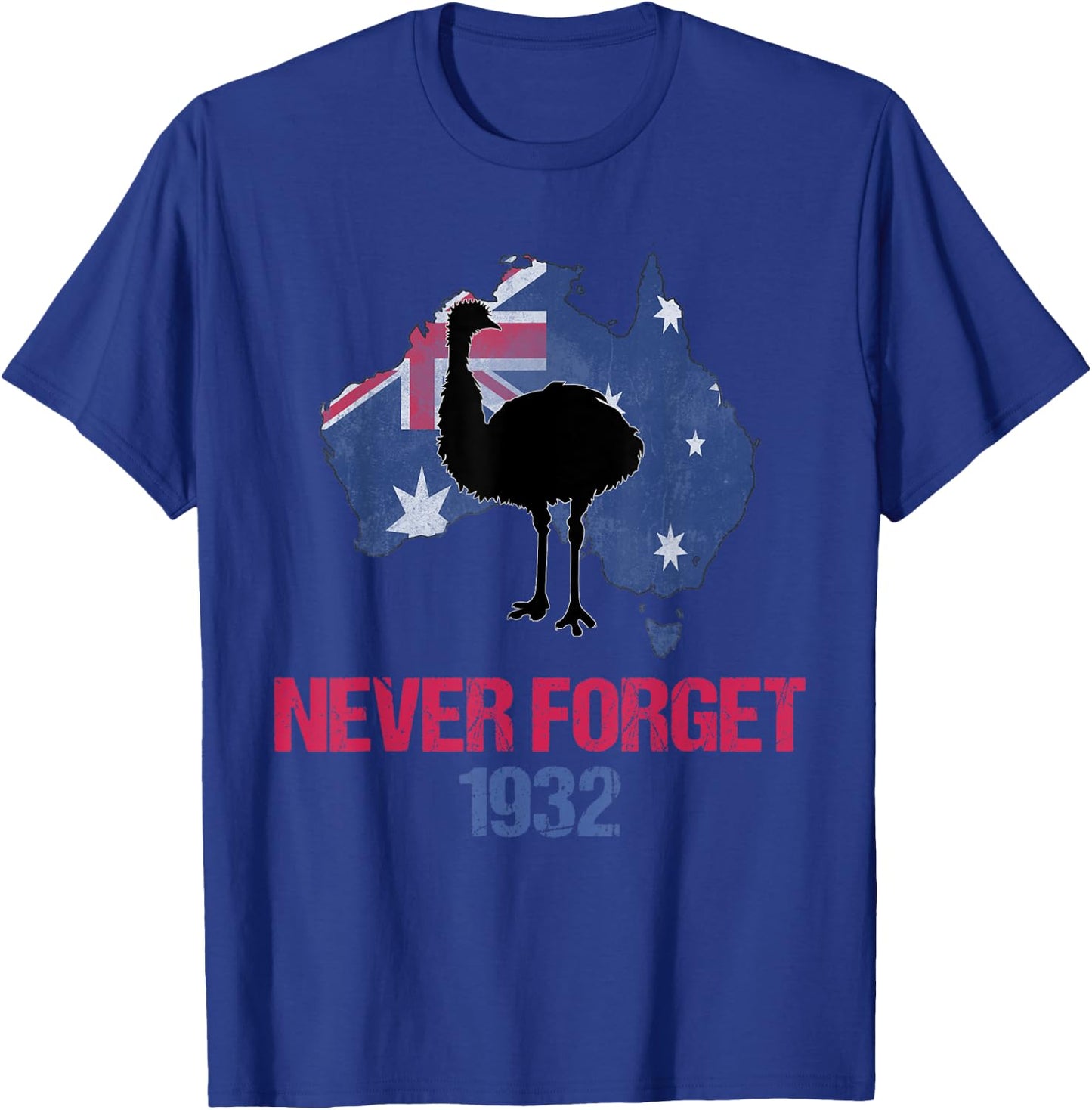 Agema Apparel Emu War 1932 Never Forget Australian History , Small, Black T-Shirt - T-Shirt | Royal