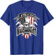 Proud Patriotic Machinist with American Flag Women Men T-Shirt - T-Shirt | Royal