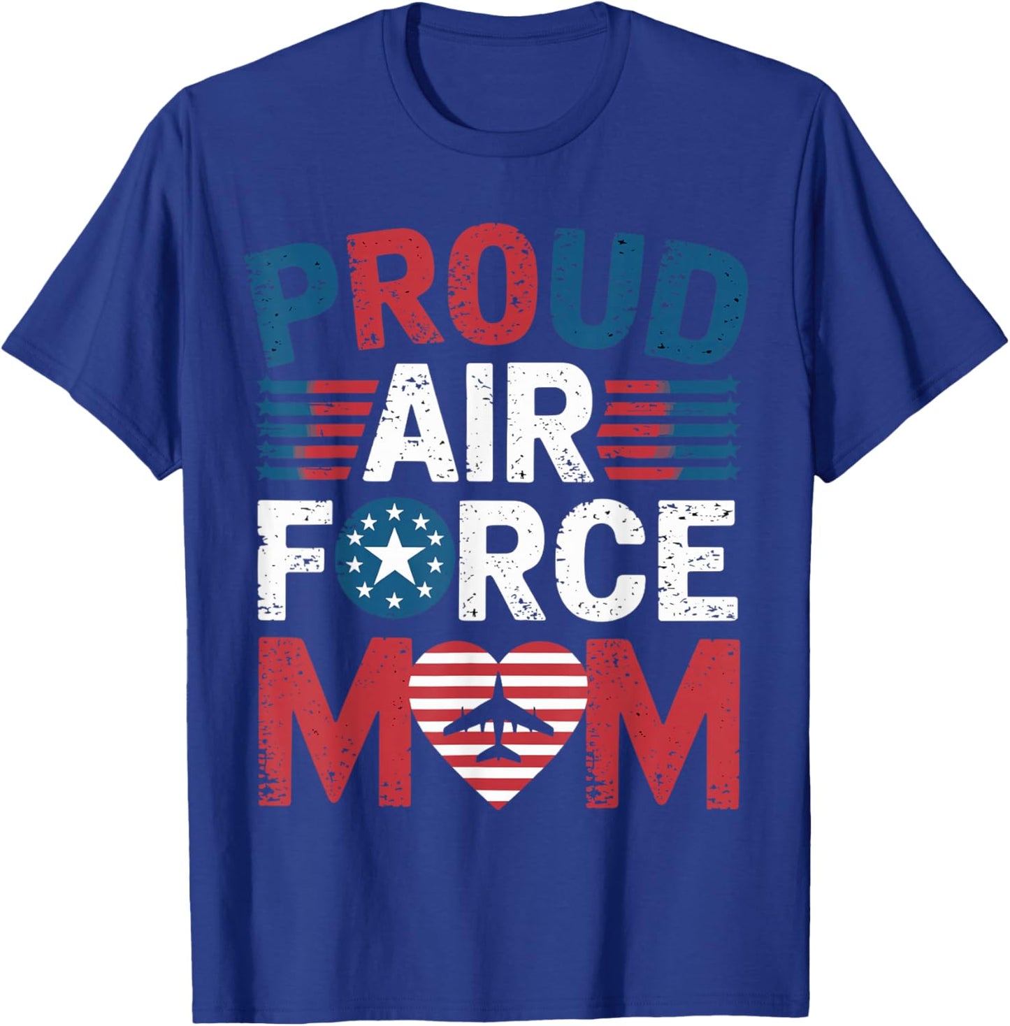 Proud Air Force Mom Flag Mom Airforce Air Force Mom T-Shirt - T-Shirt | Royal