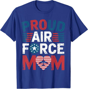 Proud Air Force Mom Flag Mom Airforce Air Force Mom T-Shirt - T-Shirt | Royal
