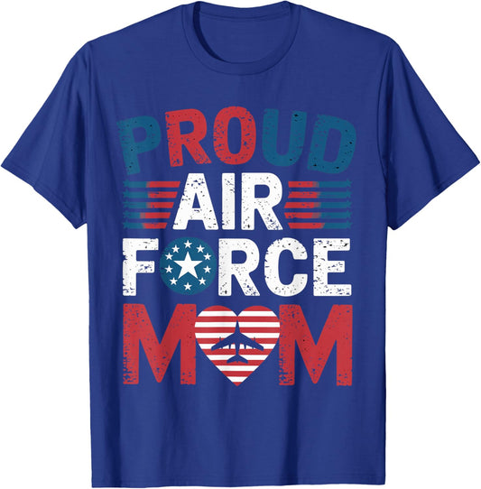 Proud Air Force Mom Flag Mom Airforce Air Force Mom T-Shirt - T-Shirt | Royal