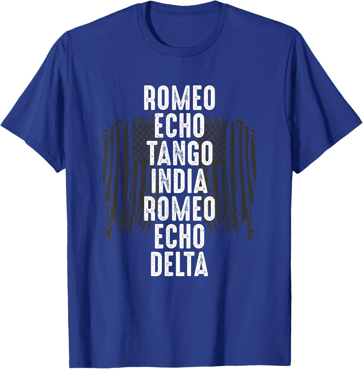Romeo Echo Tango India Romeo Echo Delta Retired Military T-Shirt - T-Shirt | Royal