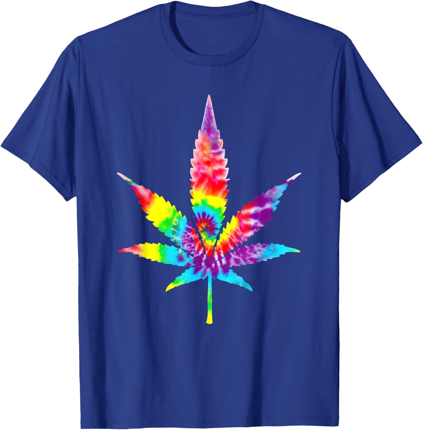 Tie Dye Weed Magic Mushrooms Cannabis 420 Trippy Hippie Gift T-Shirt - T-Shirt | Royal
