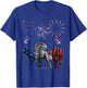 Red White Blue T Rex Dinosaur Firework 4th Of July Kids Men T-Shirt - T-Shirt | Royal