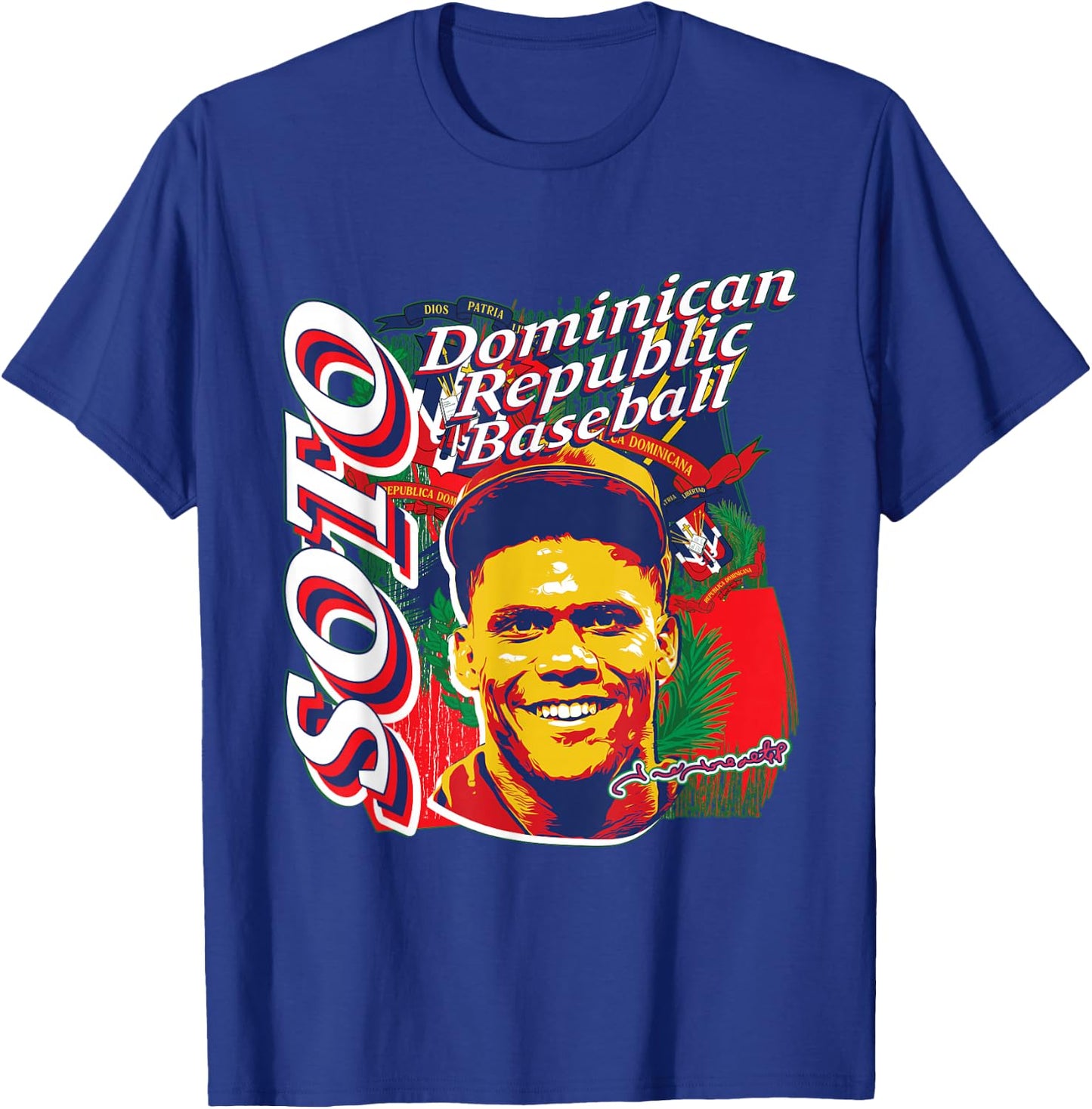 Juan Soto International Baseball Dominican Republic MLBPA T-Shirt - T-Shirt | Royal