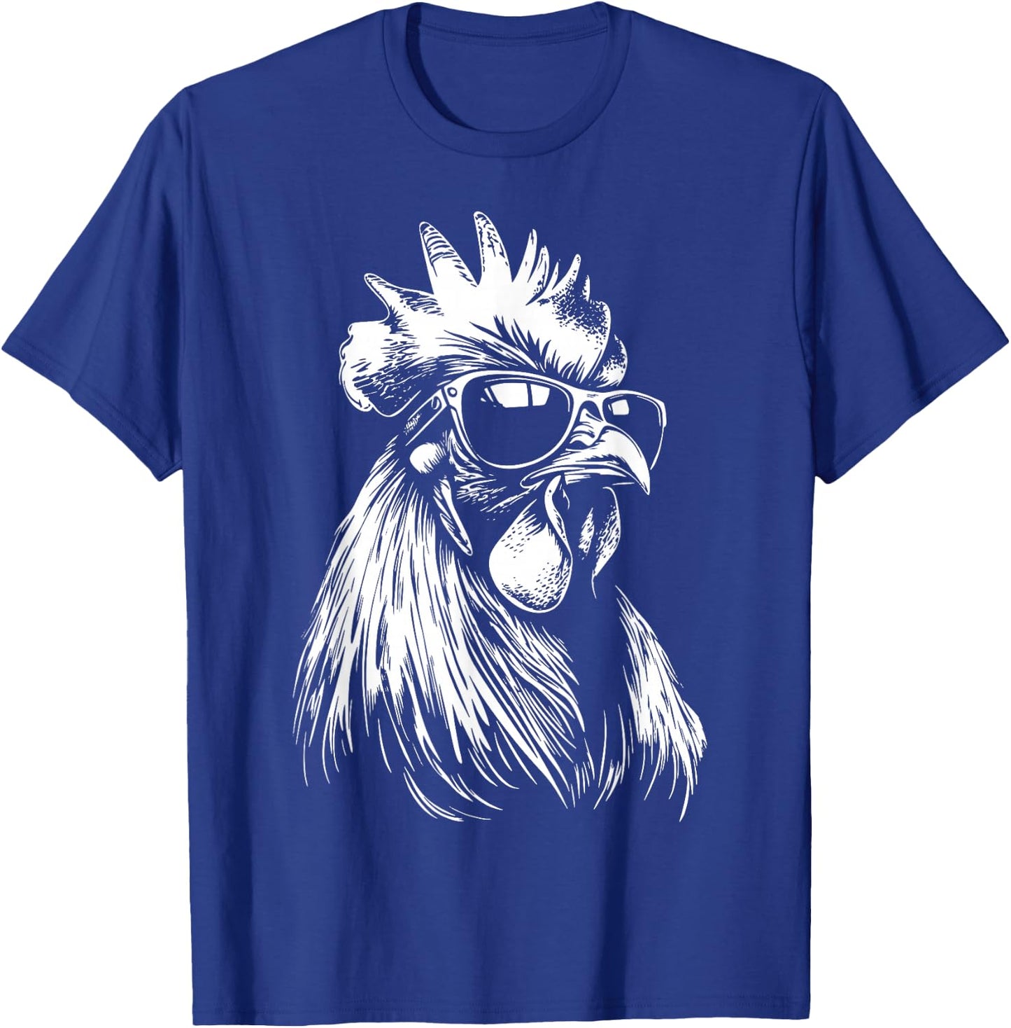 Rooster Chicken Sunglasses T-Shirt - T-Shirt | Royal
