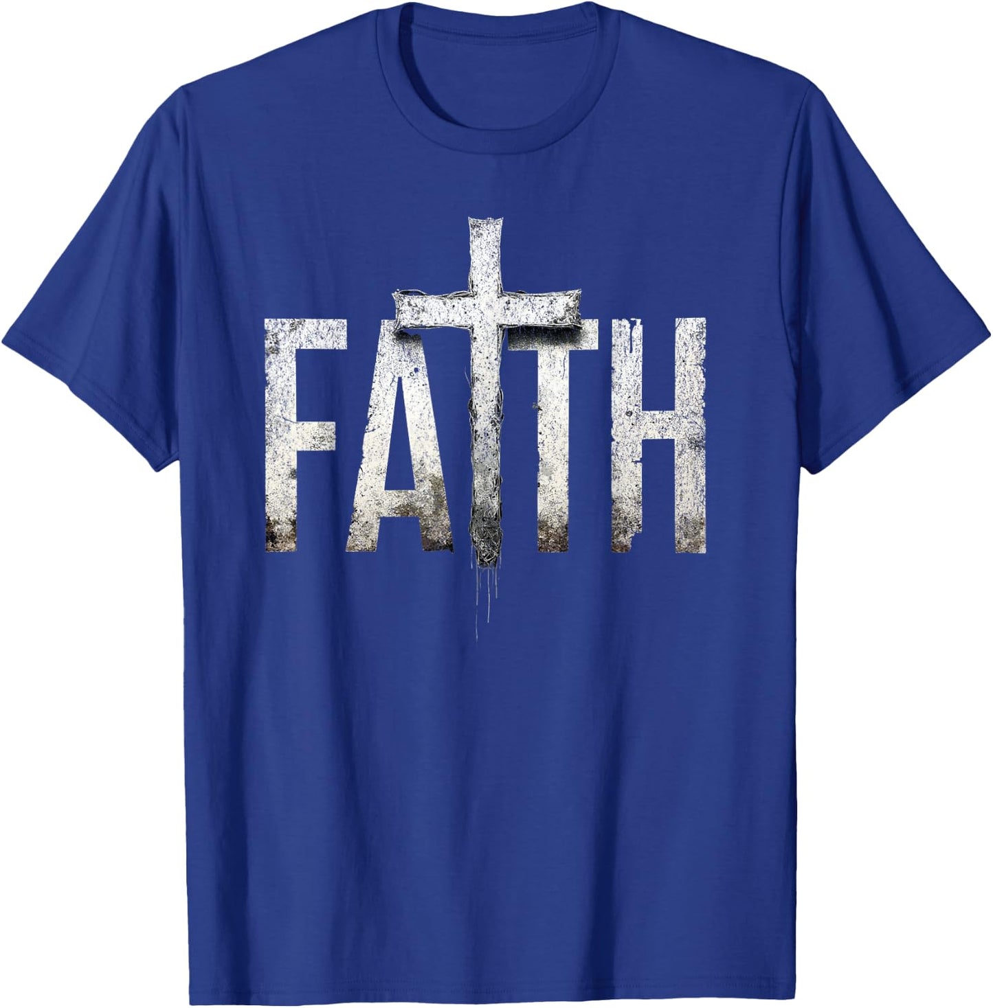 Christ Religious Faith Cross T-Shirt - T-Shirt | Royal