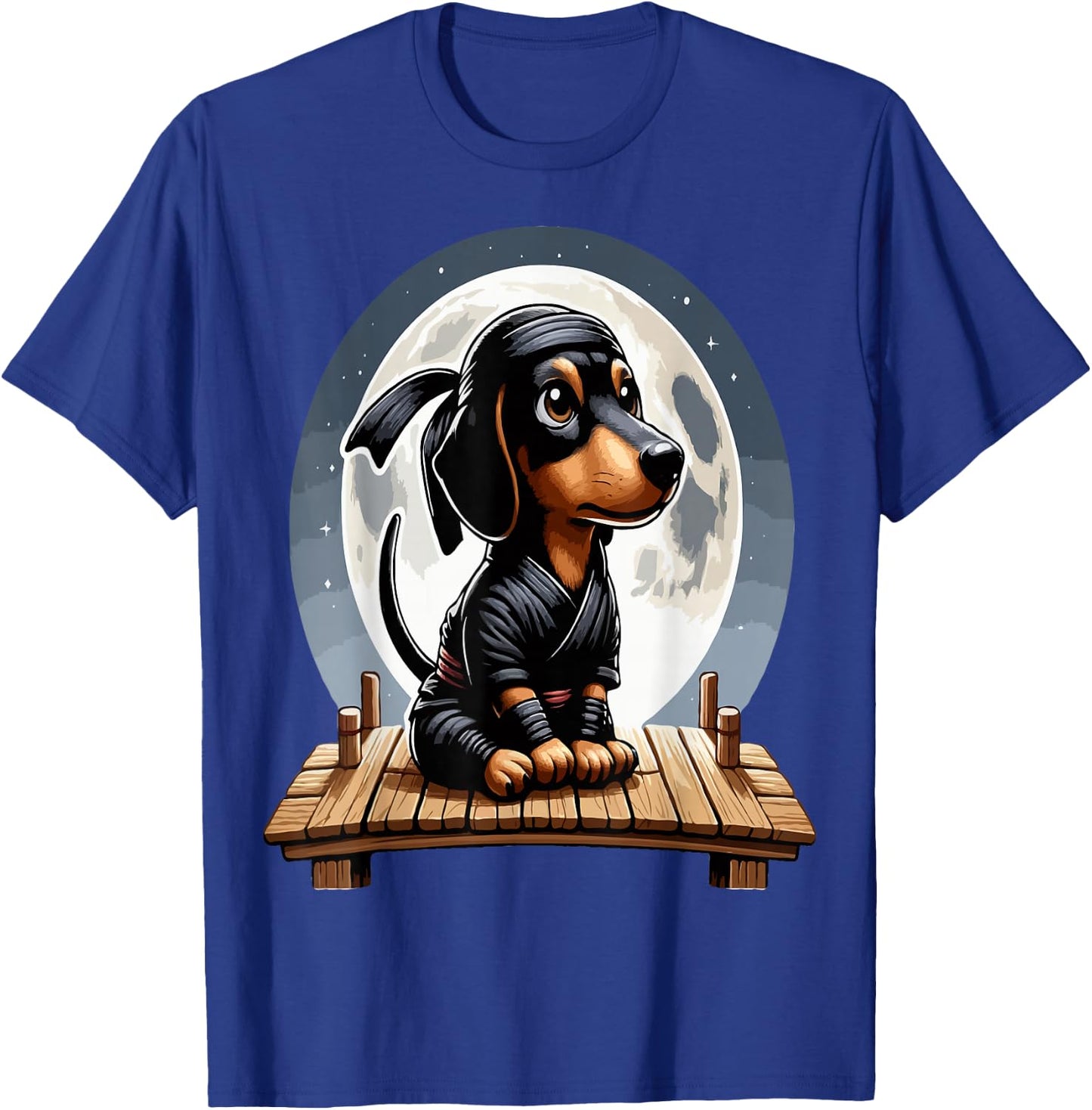 Funny Ninja Dachshund T-Shirt - T-Shirt | Royal