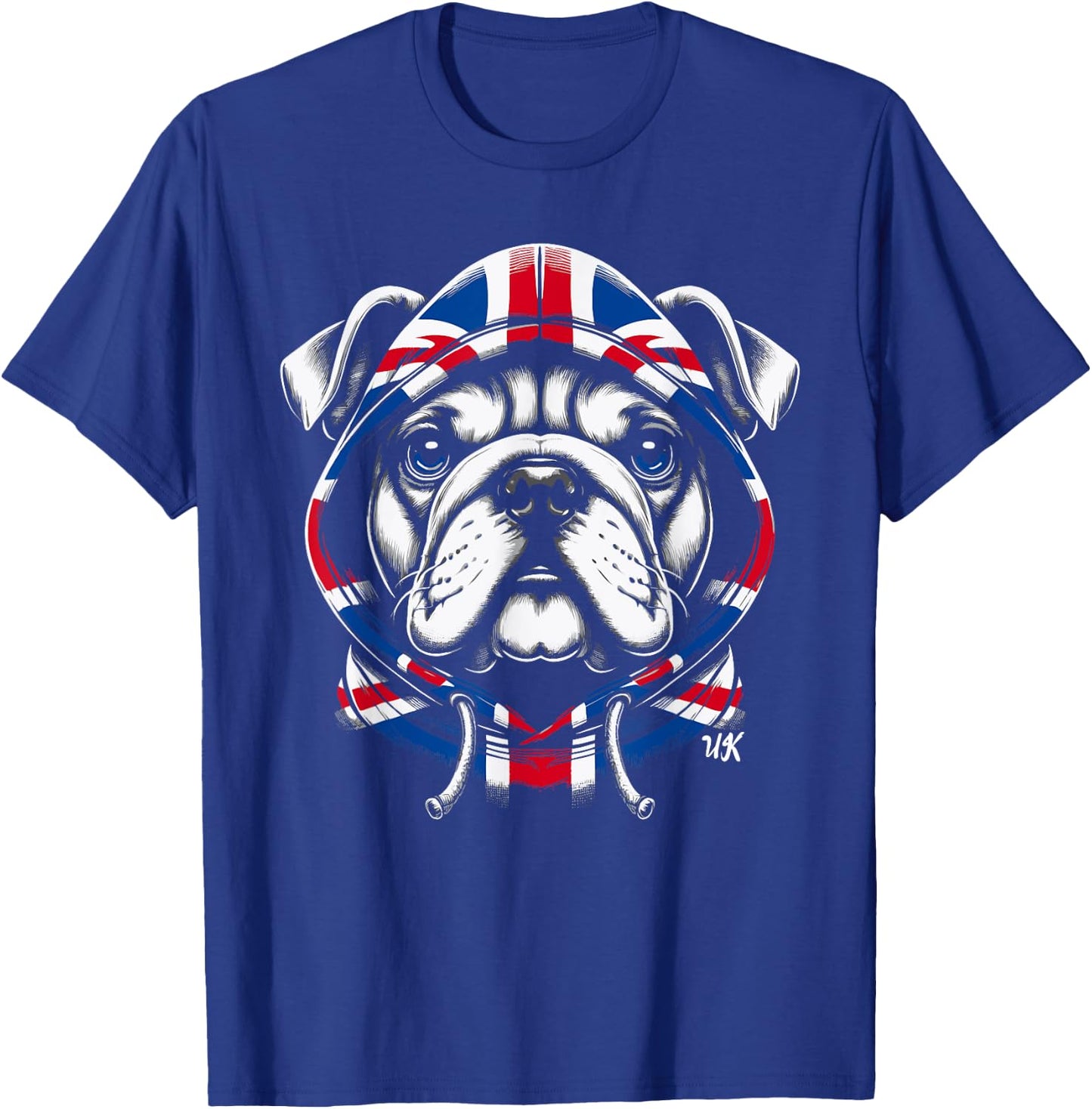 Bulldog UK British Flag England Men Women Kids T-Shirt - T-Shirt | Royal