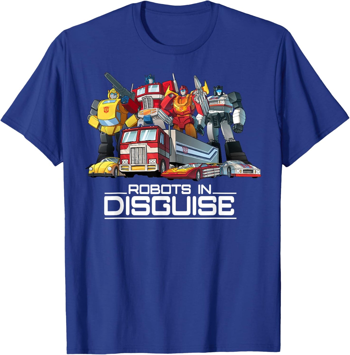 Transformers Robots In Disguise Vintage Retro Autobots Group T-Shirt - T-Shirt | Royal