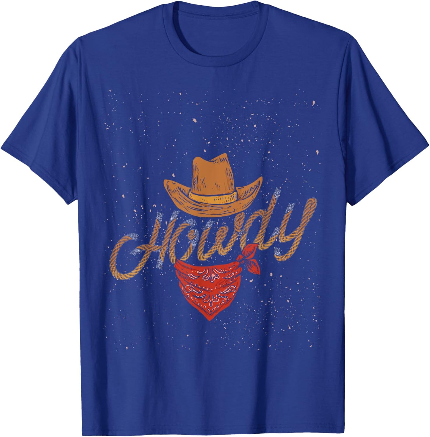 Rodeo Bull Riding Western Texas Howdy Yeehaw Cowboy T-Shirt - T-Shirt | Royal