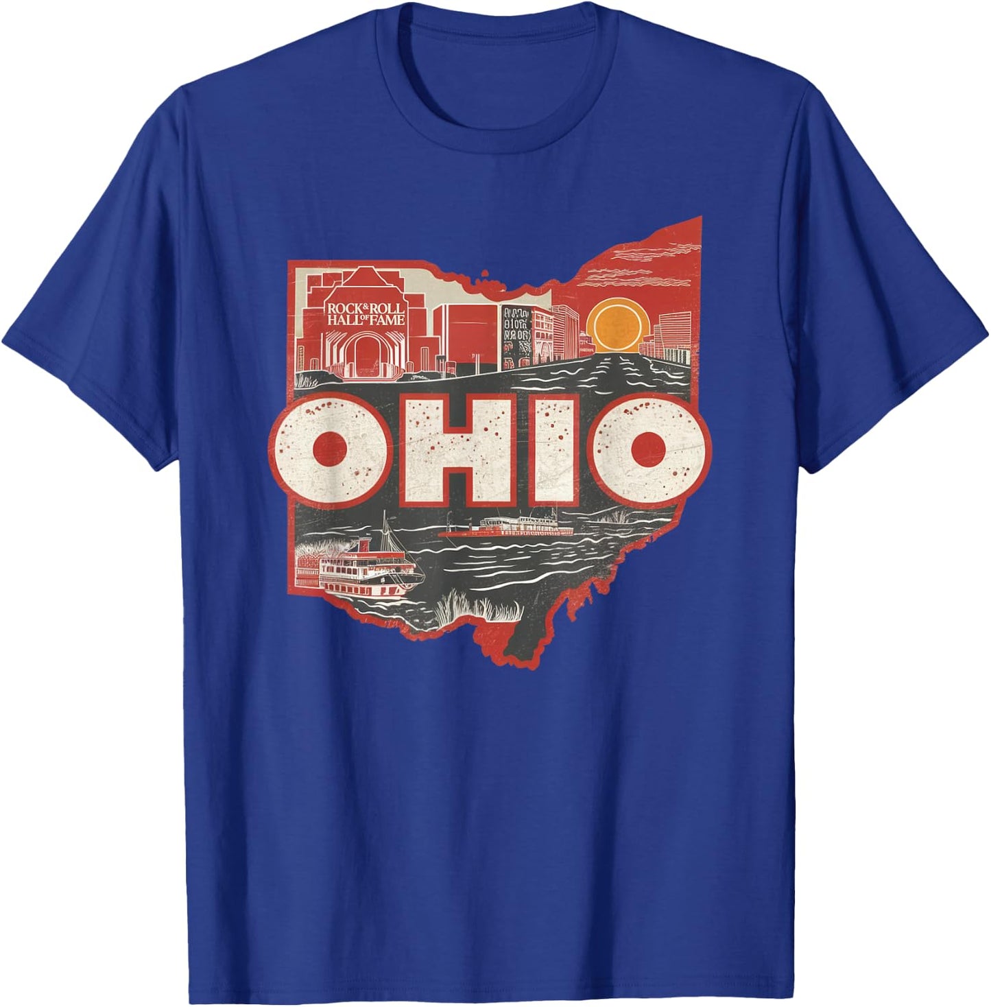 Ohio State of Ohio Retro Ohio T-Shirt - T-Shirt | Royal