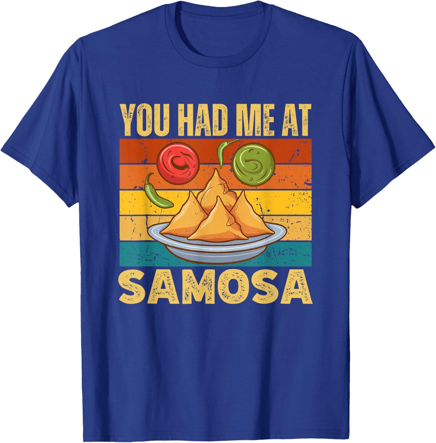 You Had Me At Samosa Funny Vintage Indian Food Lover T-Shirt - T-Shirt | Royal