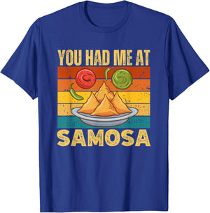You Had Me At Samosa Funny Vintage Indian Food Lover T-Shirt - T-Shirt | Royal