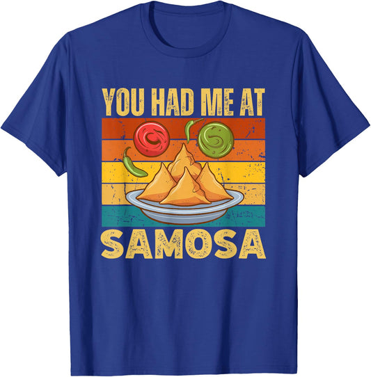 You Had Me At Samosa Funny Vintage Indian Food Lover T-Shirt - T-Shirt | Royal