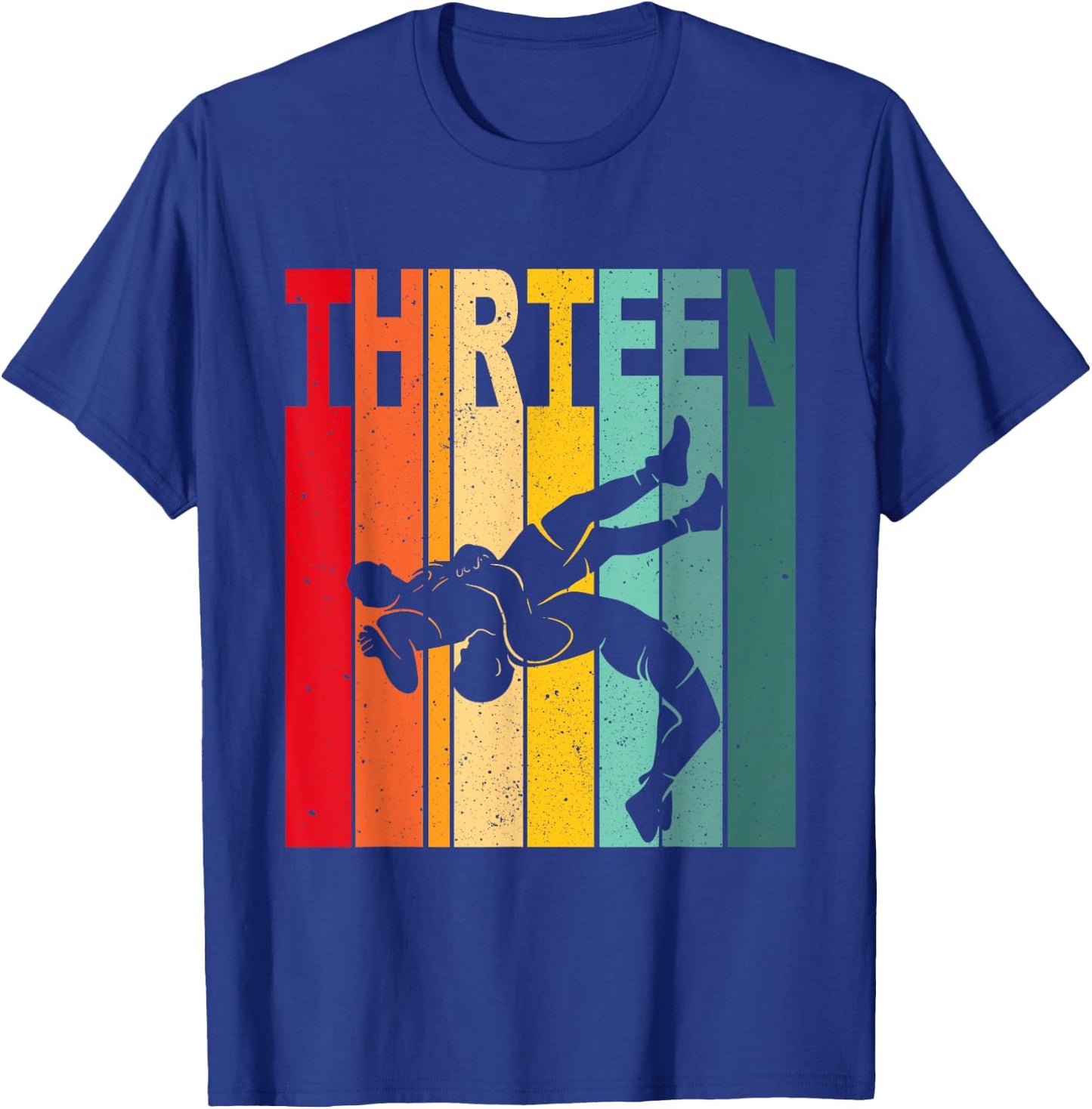 13th Retro Wrestling Theme 13 Year Old Kids Birthday T-Shirt - T-Shirt | Royal
