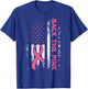 Back The Pink Us Flag Breast Cancer Awareness Women Men Kids T-Shirt - T-Shirt | Royal