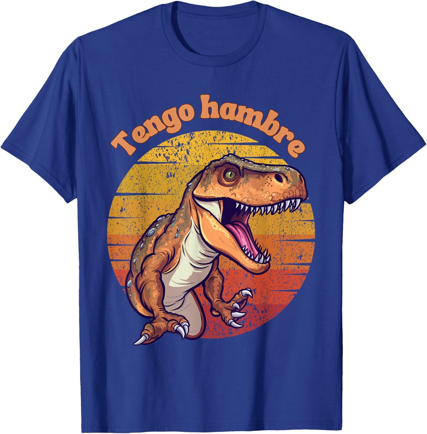 Tengo Hambre I'm Hungry Funny Spanish T-Rex Scary Dinosaur T-Shirt - T-Shirt | Royal