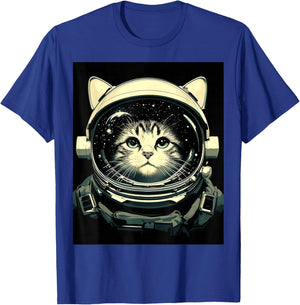 Astronaut Cat T-Shirt - T-Shirt | Royal