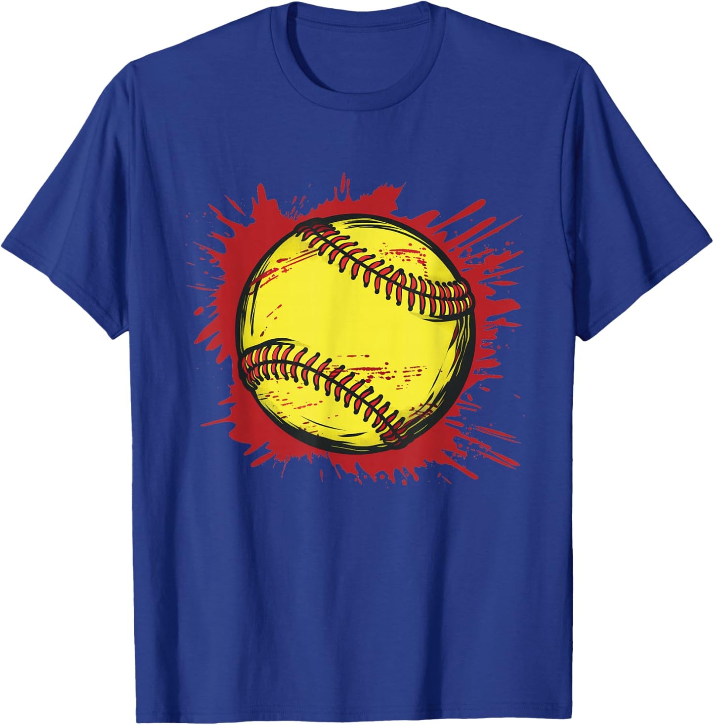 Softball Player and Fan Graphic T-Shirt - T-Shirt | Royal