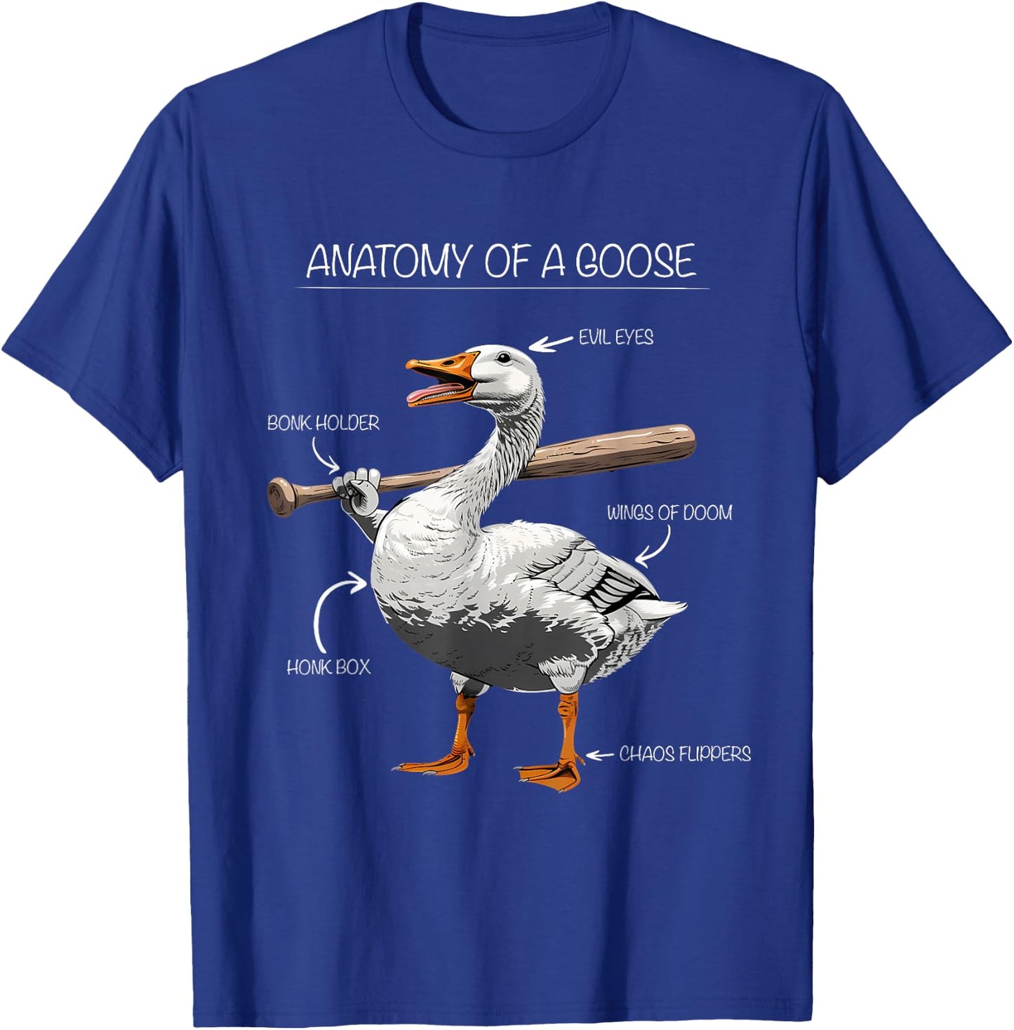 Anatomy of a Goose Funny T-Shirt - T-Shirt | Royal