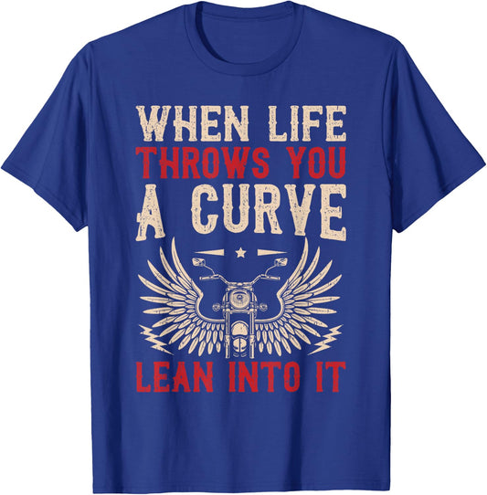 Funny Biker Art Women Motorcycle Motorbike Rider T-Shirt - T-Shirt | Royal