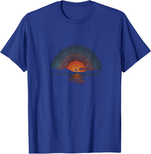 Summer Sound Time Songs Vinyl Record Sunset LP 80s Gift T-Shirt - T-Shirt | Royal