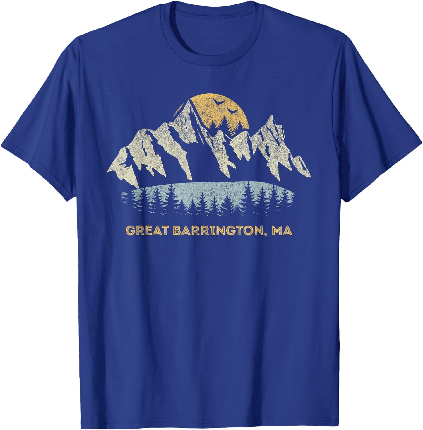 Great Barrington Massachusetts Mountain Sunset Sunrise MA T-Shirt - T-Shirt | Royal