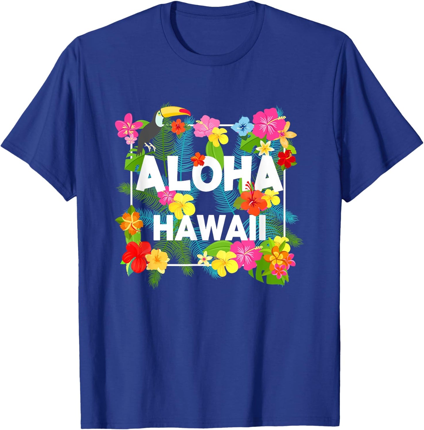 Aloha Hawaii Hibiscus Flowers Aesthetic Design Women T-Shirt - T-Shirt | Royal