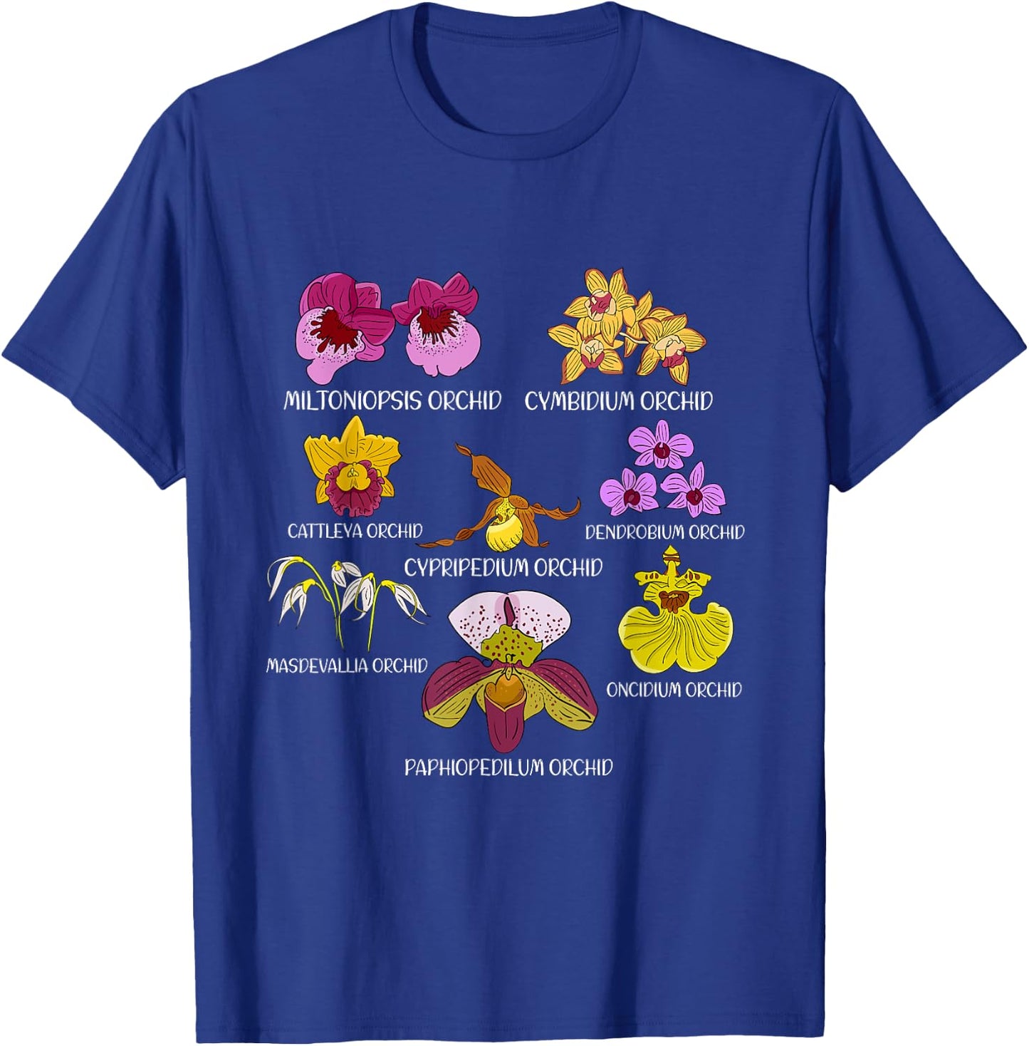 Orchid Species Flower Lover Florist Orchids T-Shirt - T-Shirt | Royal