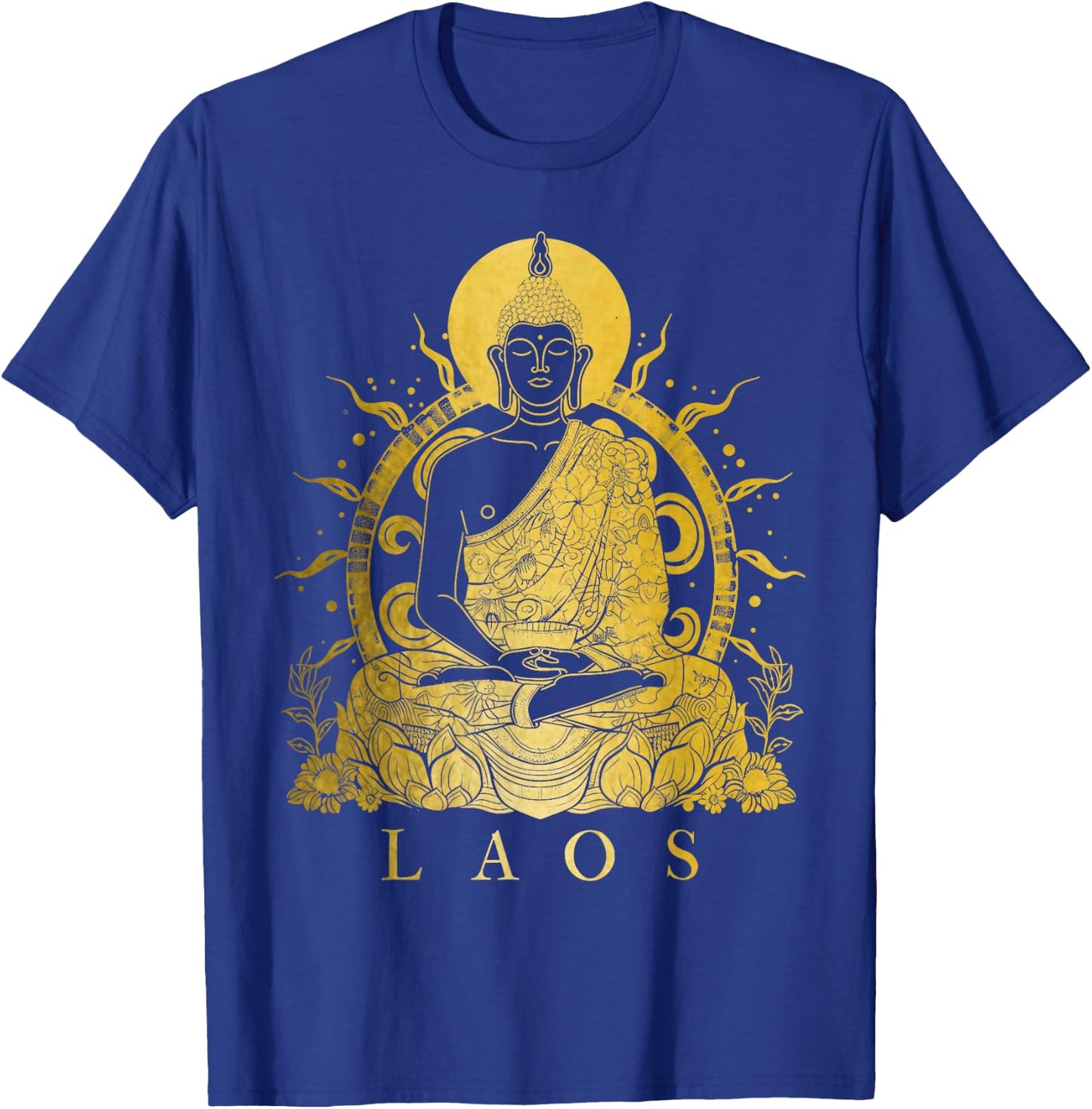 Laos Buddha Vintage Buddhist Souvenir T-Shirt - T-Shirt | Royal