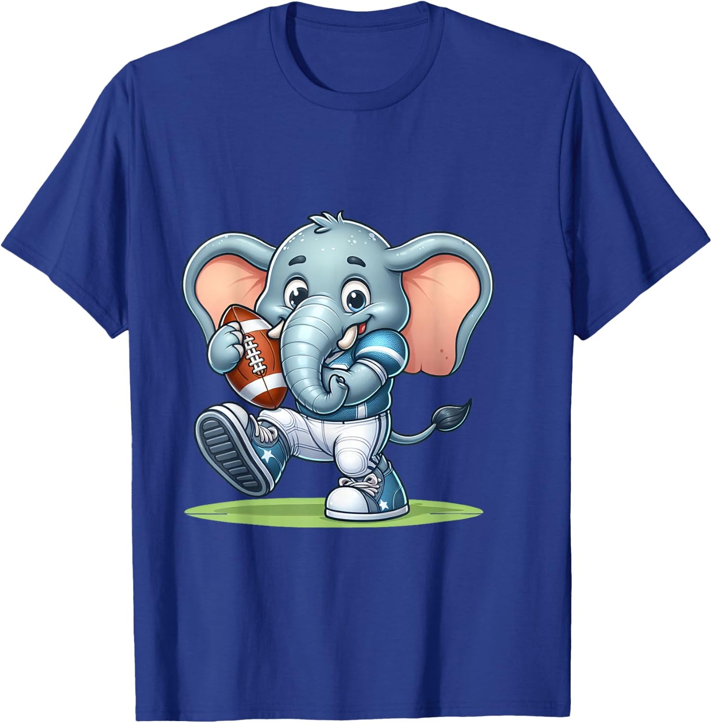 Cute American Football Player Elephant T-Shirt - T-Shirt | Royal