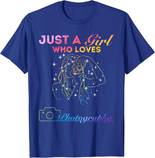 Just a Girl who loves photography T-Shirt - T-Shirt | Royal