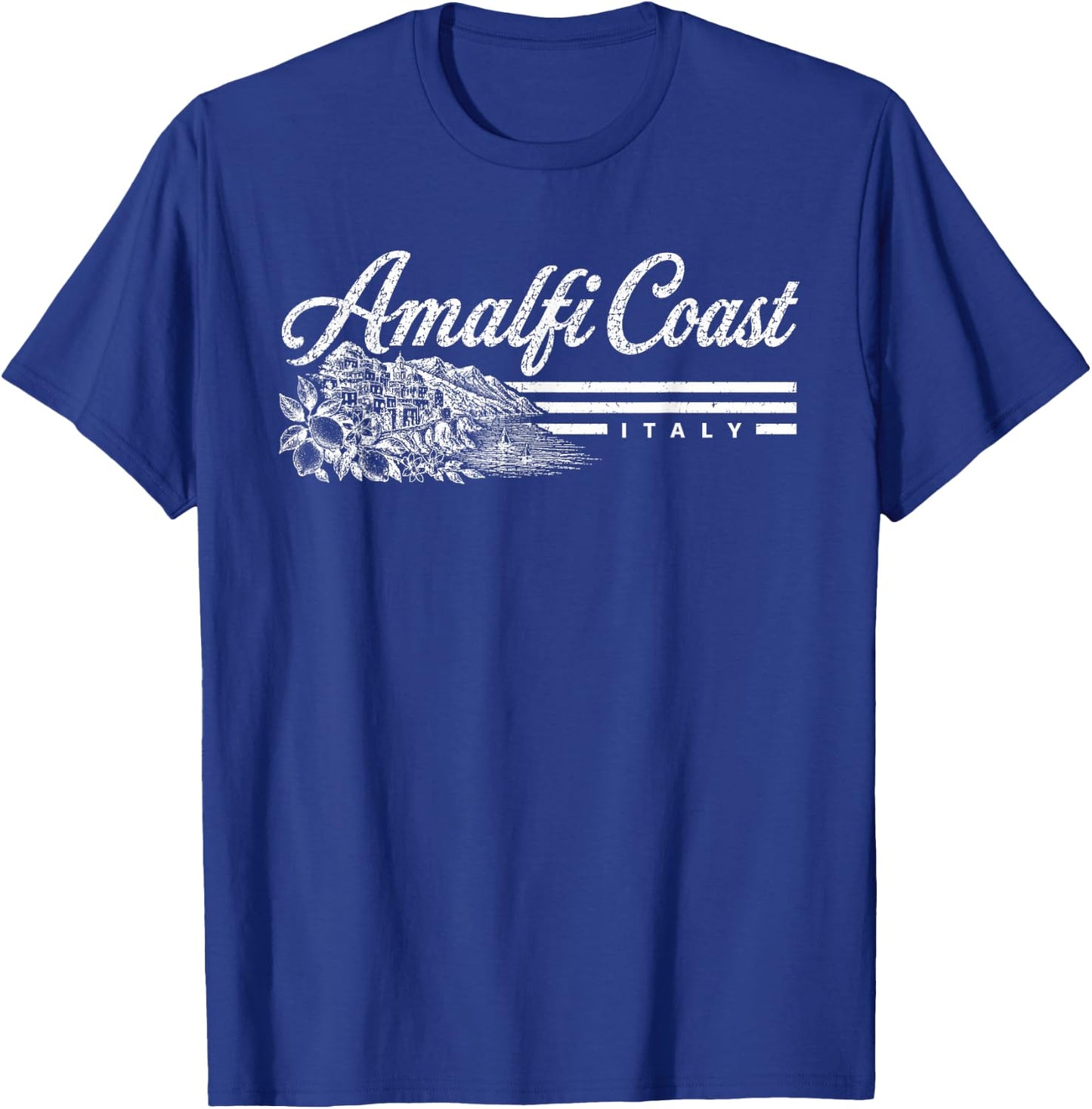 Amalfi Coast Italy Vintage Retro Travel Destination T-Shirt - T-Shirt | Royal