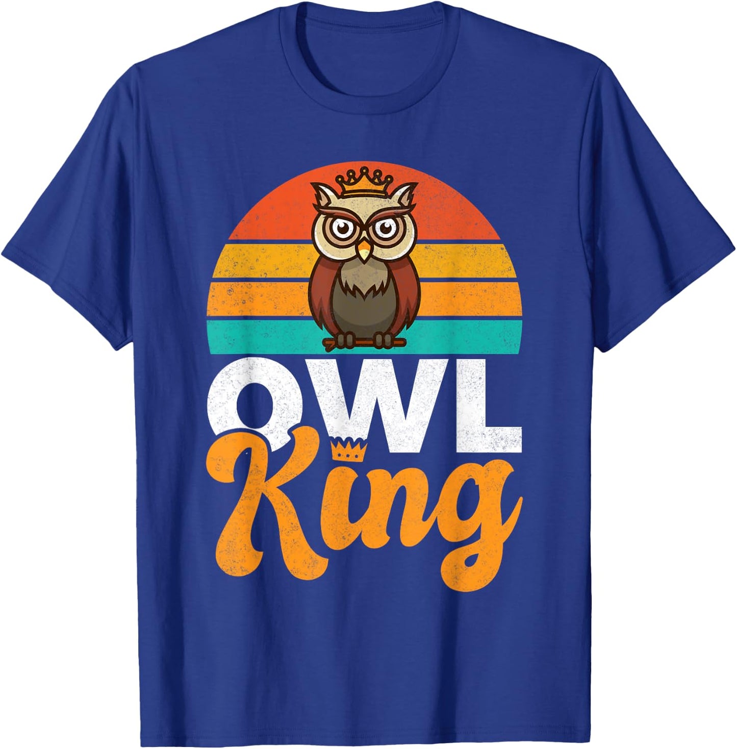 Owl King Owl T-Shirt - T-Shirt | Royal