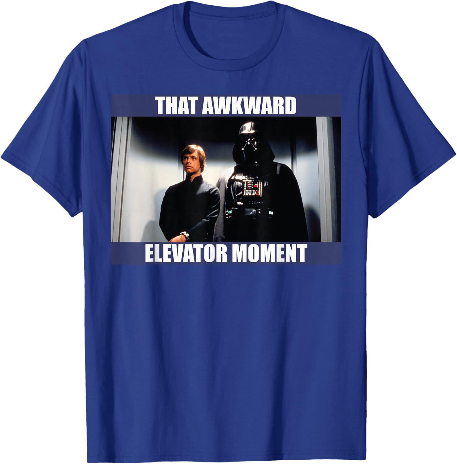 Star Wars Darth Vader & Luke That Awkward Elevator Moment T-Shirt - T-Shirt | Royal