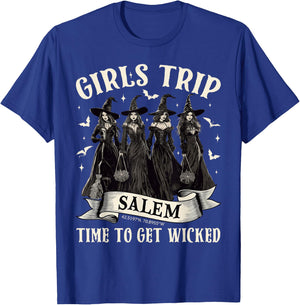 Girls Trip Salem Time To Get Wicked Halloween Witch Women T-Shirt - T-Shirt | Royal