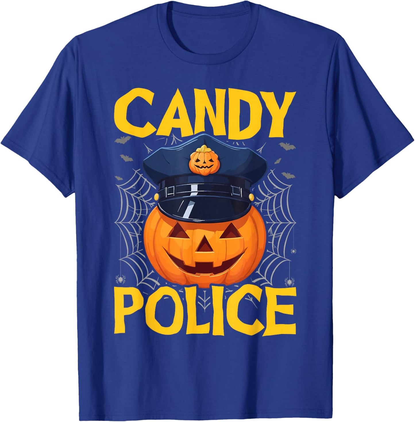 Candy Police Halloween Party Trick or Treat Security Funny T-Shirt - T-Shirt | Royal