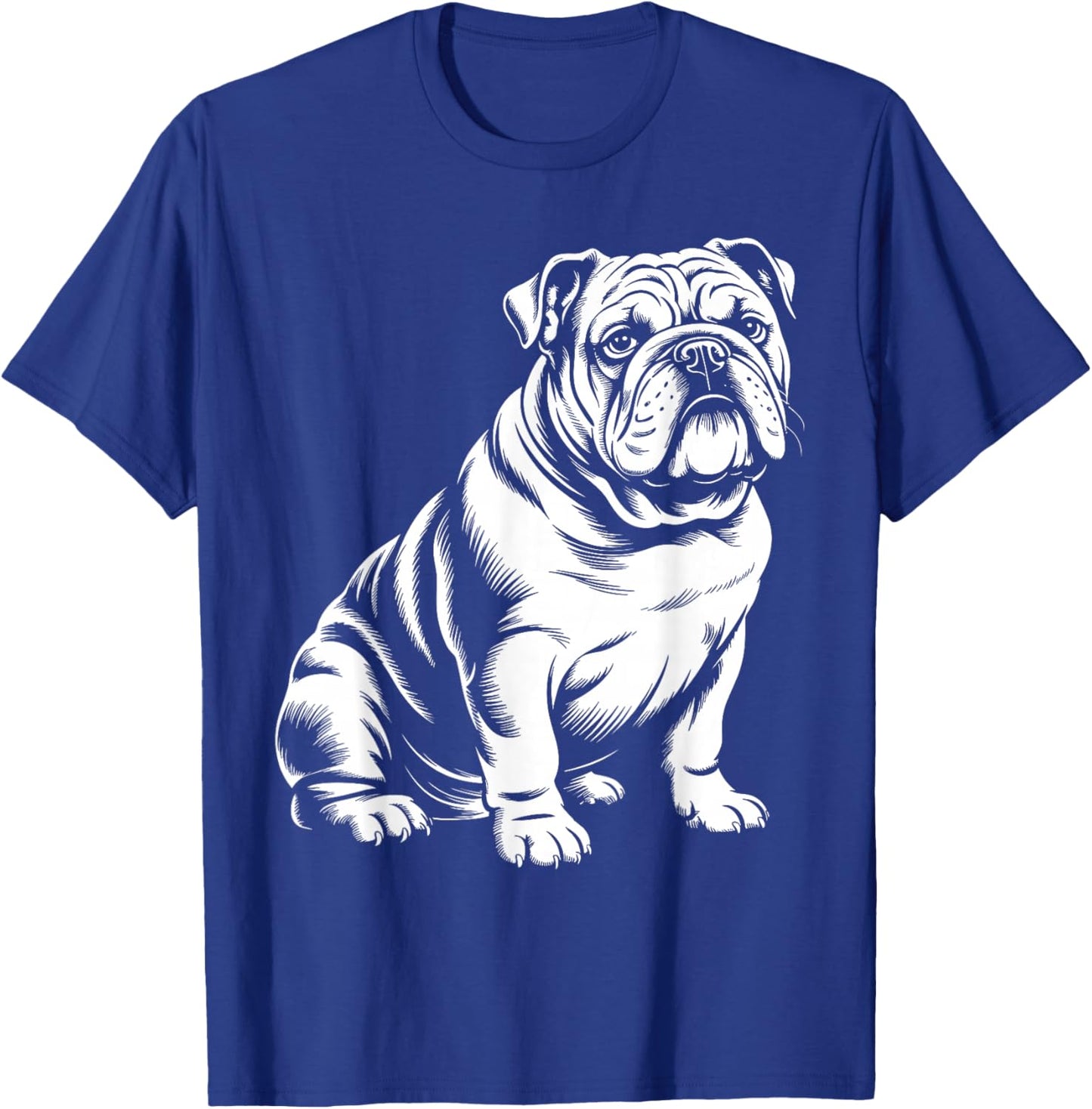 Cool English Bulldog Art Women Kids English Bulldog T-Shirt - T-Shirt | Royal