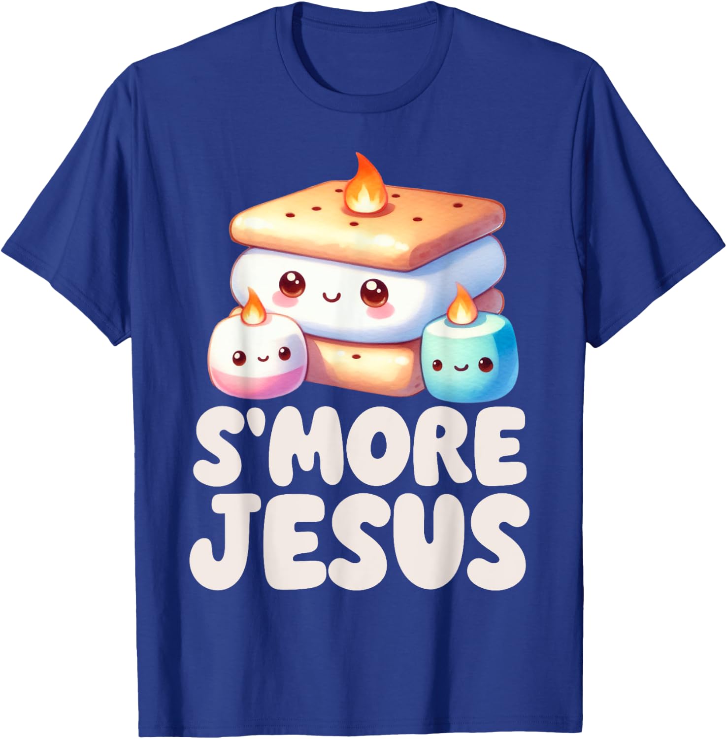 Smore Jesus Kawaii S'more Christian Funny Pun Religious T-Shirt - T-Shirt | Royal